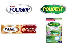 Poligrip and Polident products